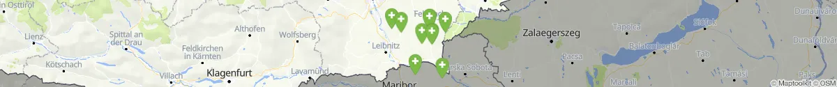Kartenansicht für Apotheken-Notdienste in der Nähe von Südoststeiermark (Steiermark)